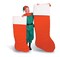 The Costume Center Giant Commercial Christmas Stocking - 5' - Red and White